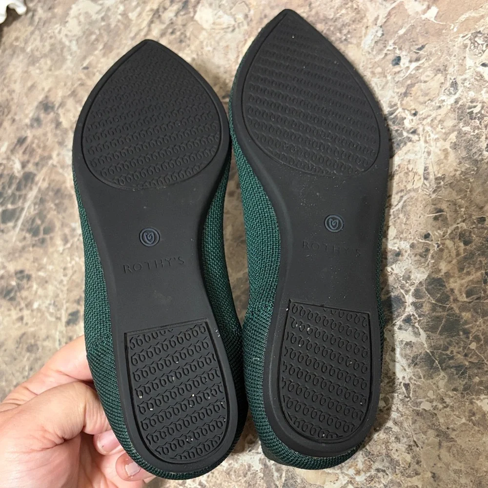 Rothy's Forest Green and Blue Flats